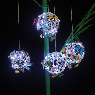 Outdoor Solar Yard Garden Lights, Solar Powered Garden with 8 Butterfly Lights