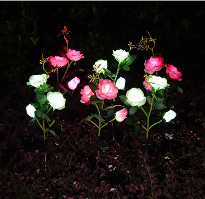 Waterproof garden lux solares lily rose solar decorative sunflower pathway light flowers outdoor