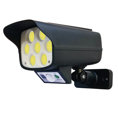 Outdoor Solar Control+PIR Sensor Wall Lamp Camera Security LED COB Flood Light For Yard Street Garden