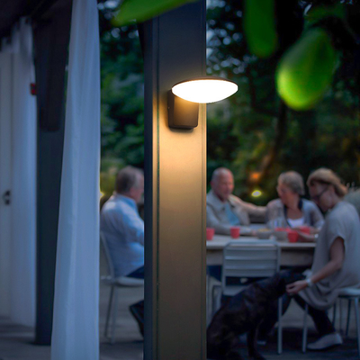 Outdoor Home Lighting Polycarbonate MIROLAN Polycarbonate LED Outdoor Lamp IP65 3W Aluminum Solar Led Waterproof Solar Wall Light