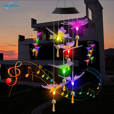 Theme Park LANDSCAPE Garden Led Outdoor Color Changing Solar Garden Wind Chime Decorative Light for Garden Window